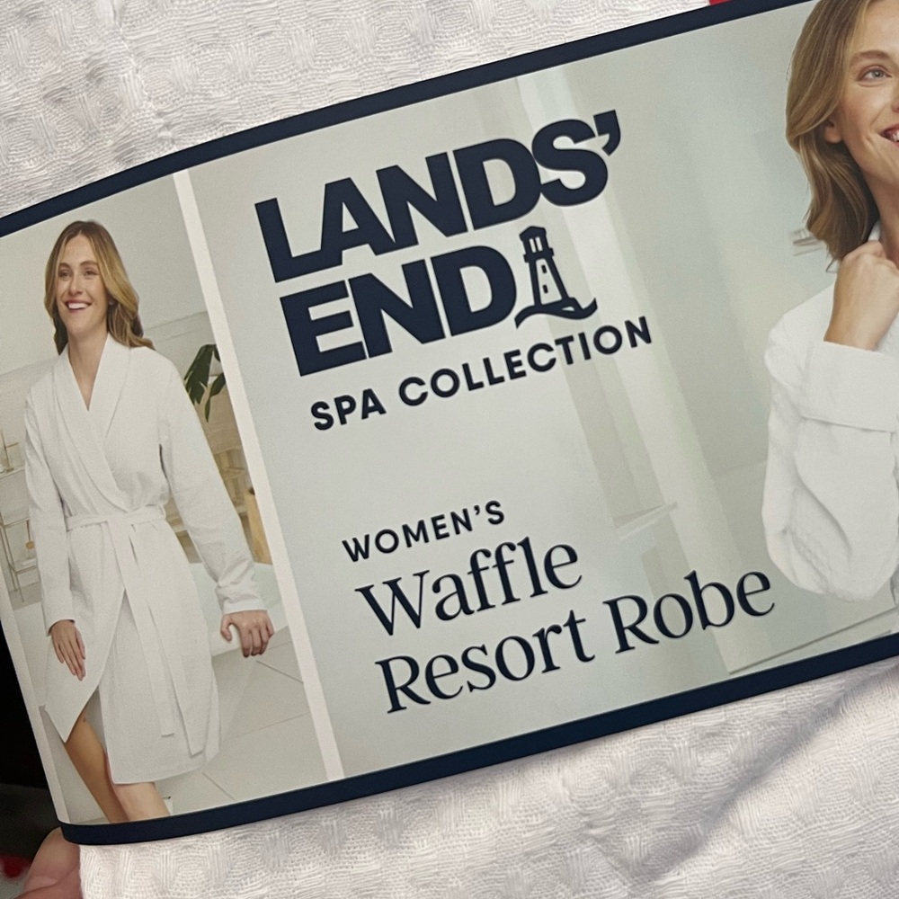Lands' End Women's Spa Collection White Robe